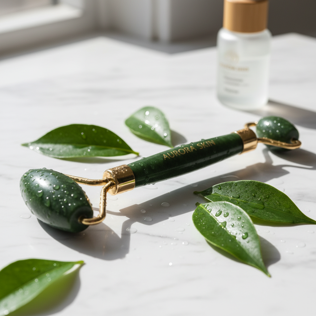 Rouleau Jade Visage - Anti-Âge & Éclat Naturel
