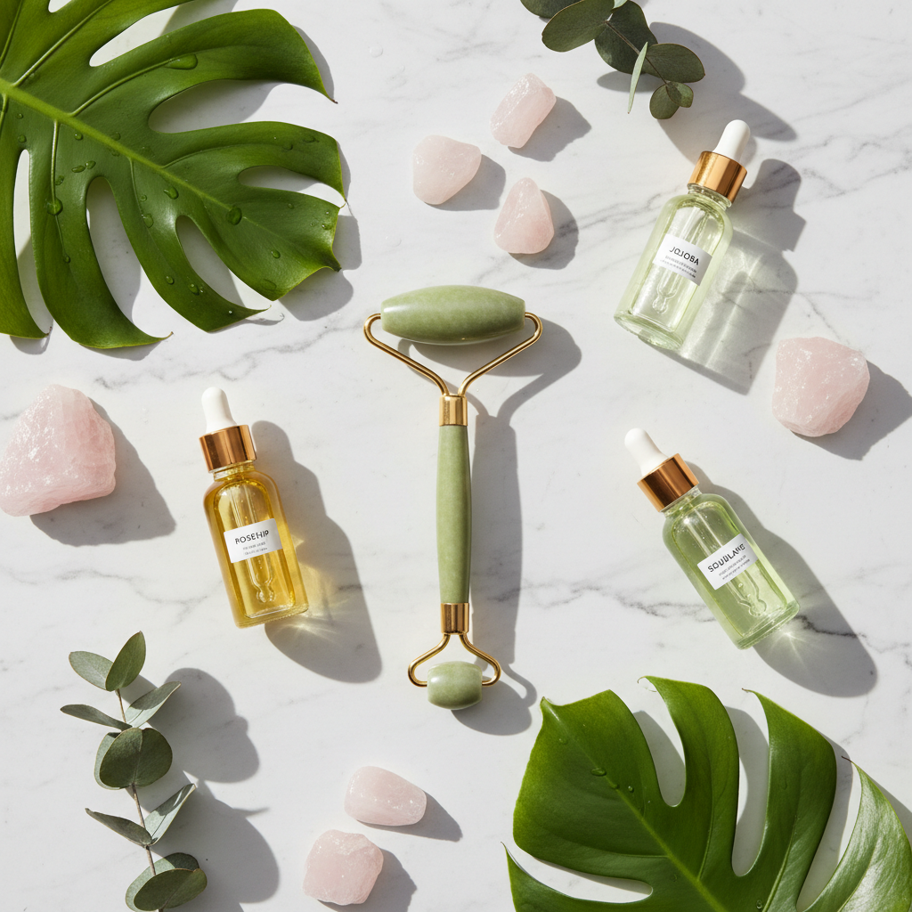 Rouleau Jade Visage - Anti-Âge & Éclat Naturel