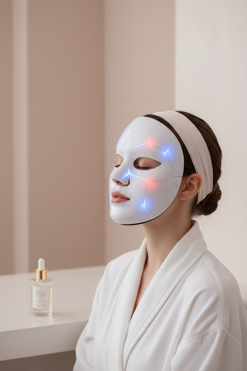 Masque LED Visage - Anti-Âge & Anti-Acné Professionnel