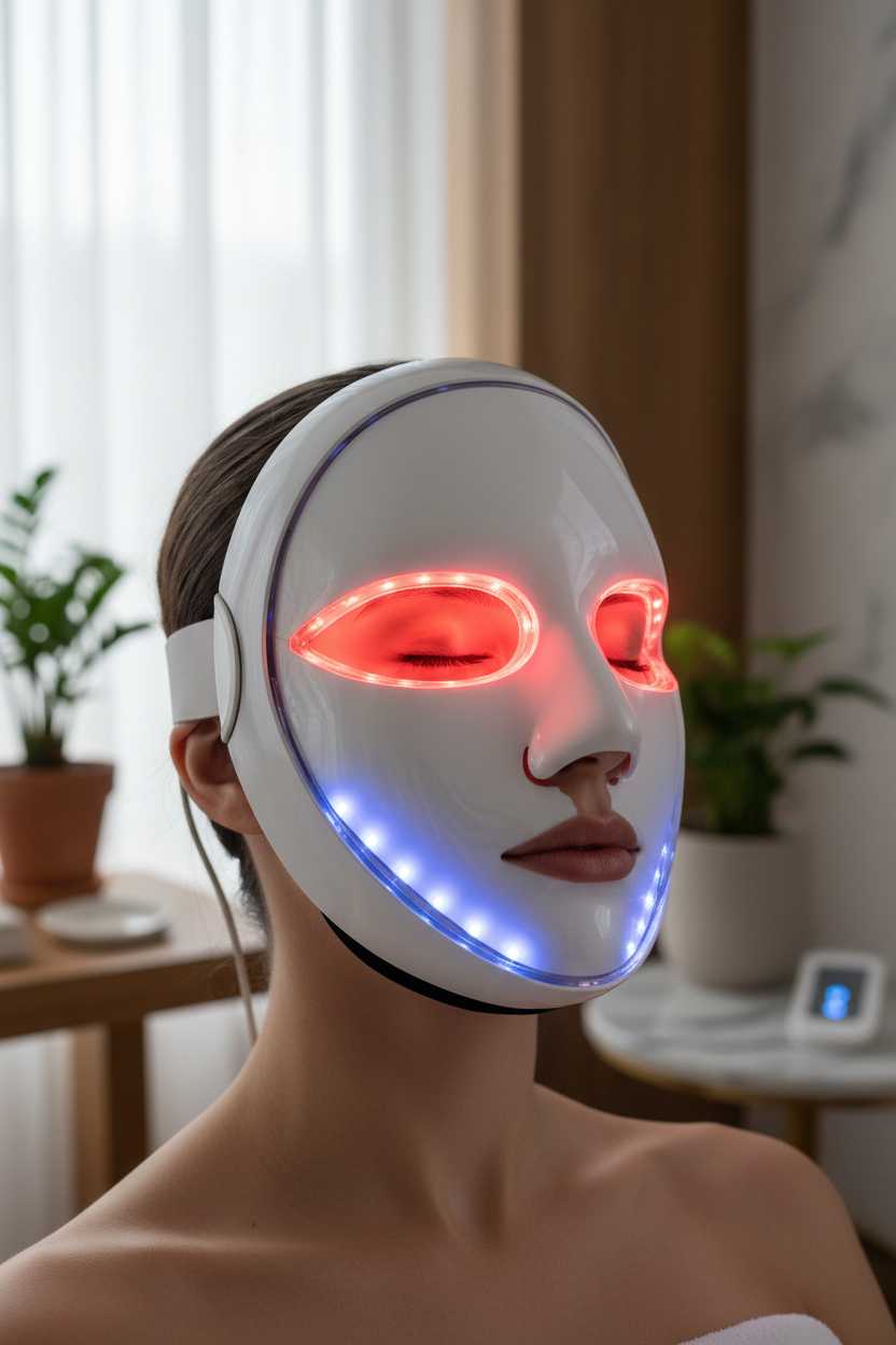 Masque LED Visage - Anti-Âge & Anti-Acné Professionnel